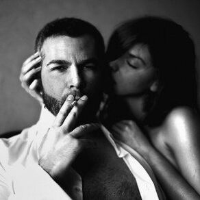 woman and brutal man who grew his penis